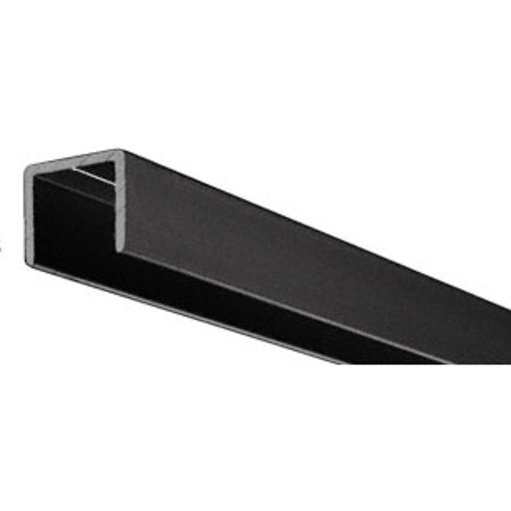 CRL D604BL Flat Black Aluminum 1/2" UChannel