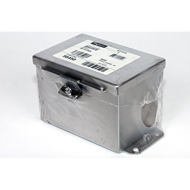 Hoffman A6044CHNFSS Junction Box, NEMA 4X, Hinged, Stainless Steel, 6