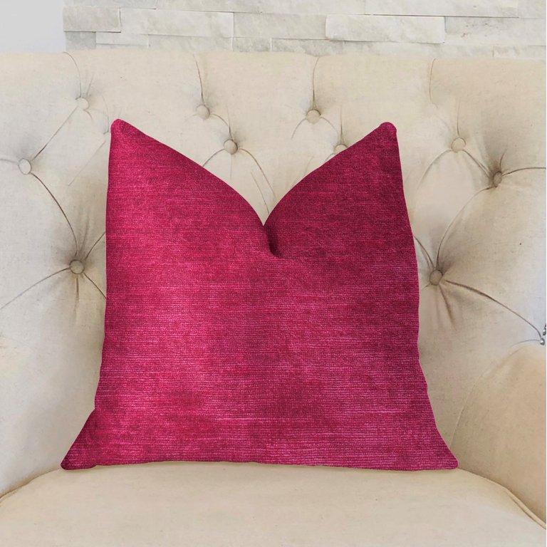 Fuschia Pink Luxury Throw Pillow 16in x 16in