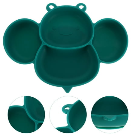 

1Pc Silicone Suction Plate Cartoon Compartment Plate Suction Dinner Plate