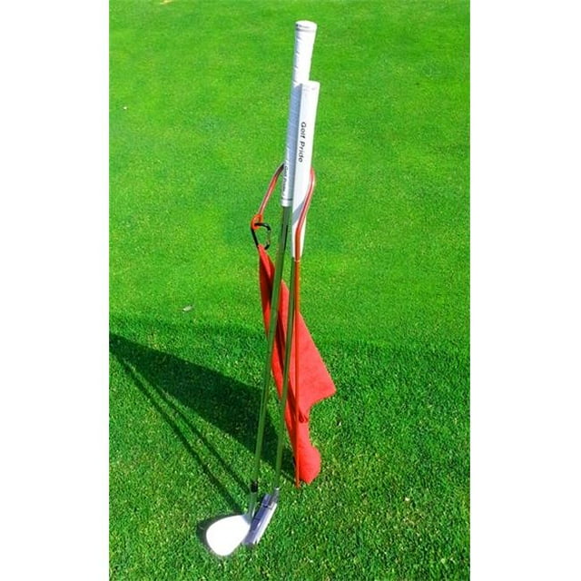 Putter Buddy Training Aid/Golf Club Stand with Towel Red