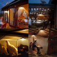 thumbnail image 4 of Lámpara colgante solar para exteriores, lámpara LED impermeable, candelabro de doble cabeza, decoraciones con control remoto para cobertizo interior, granero, habitación, 2 cabezas, color blanco, 4 of 5