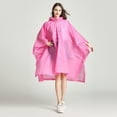 thumbnail image 4 of Yesbay EVA Transparent Hooded Raincoat Adult Unisex Mid-length Poncho with Snap Buttons Waterproof Windproof Hiking Raincoats for Men Women, 4 of 7