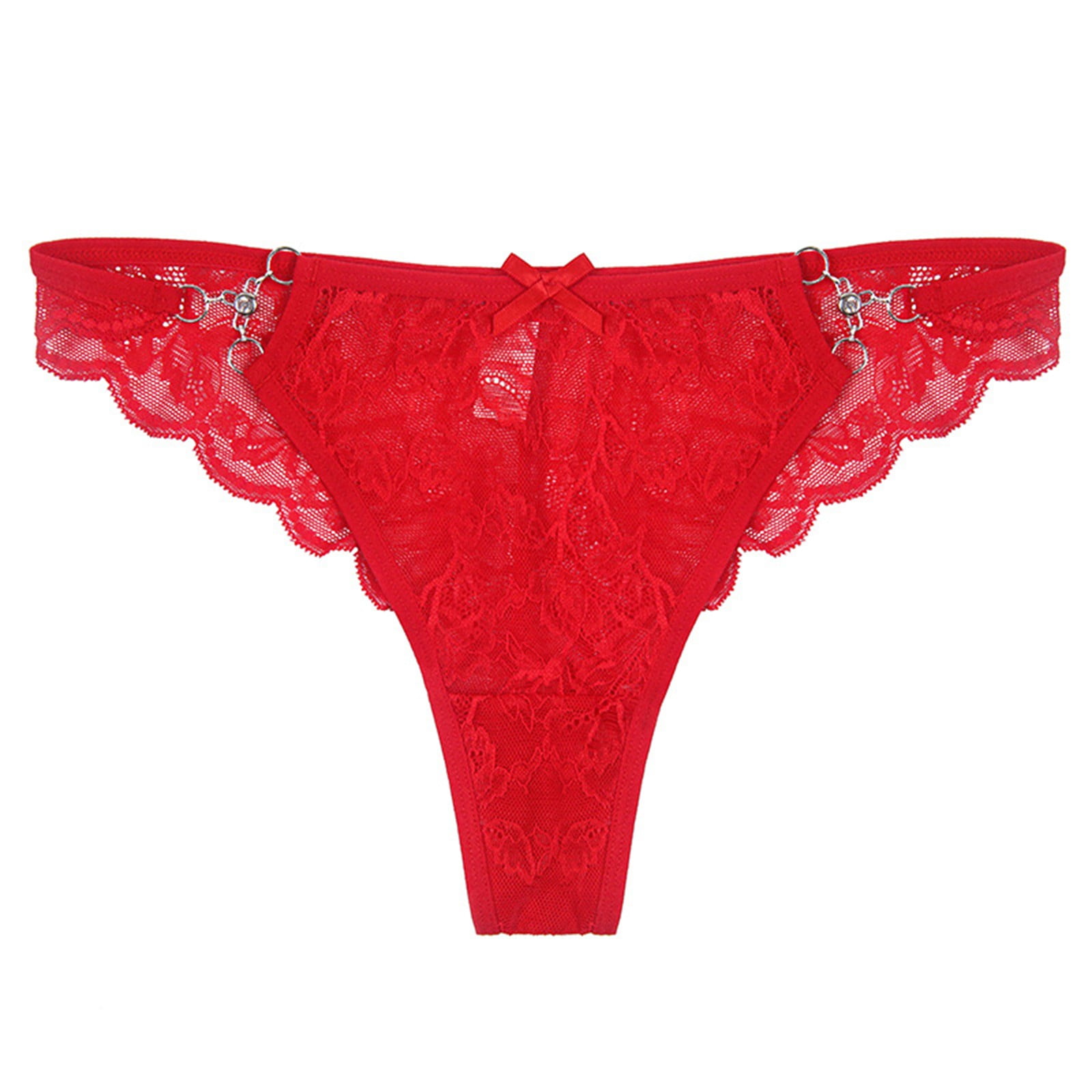 Pimfylm Thongs For Women Womens No Show Seamless Underwear Red