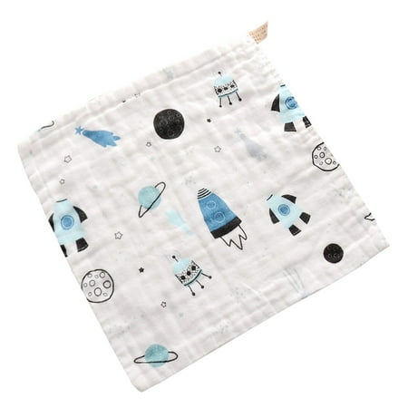 

Relanfenk Toddler Baby Bib Cartoon Printing Cotton Soft Saliva Towel Handkerchief Face Towel Bibs