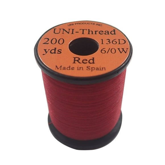 TIEMCO Fly Tying UNI Uni Thread, 6/0, 200 Yards, Red