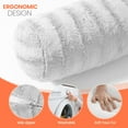 thumbnail image 2 of Cheer Collection Faux Fur Bolster Pillow, White, 2 of 5