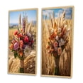 thumbnail image 3 of Designart "An Assorted Bouquet from the Farm III" Floral Framed Wall Art Set Of 2 - Pink Floral Gallery Wall Frame Set For Home Decor, 3 of 7