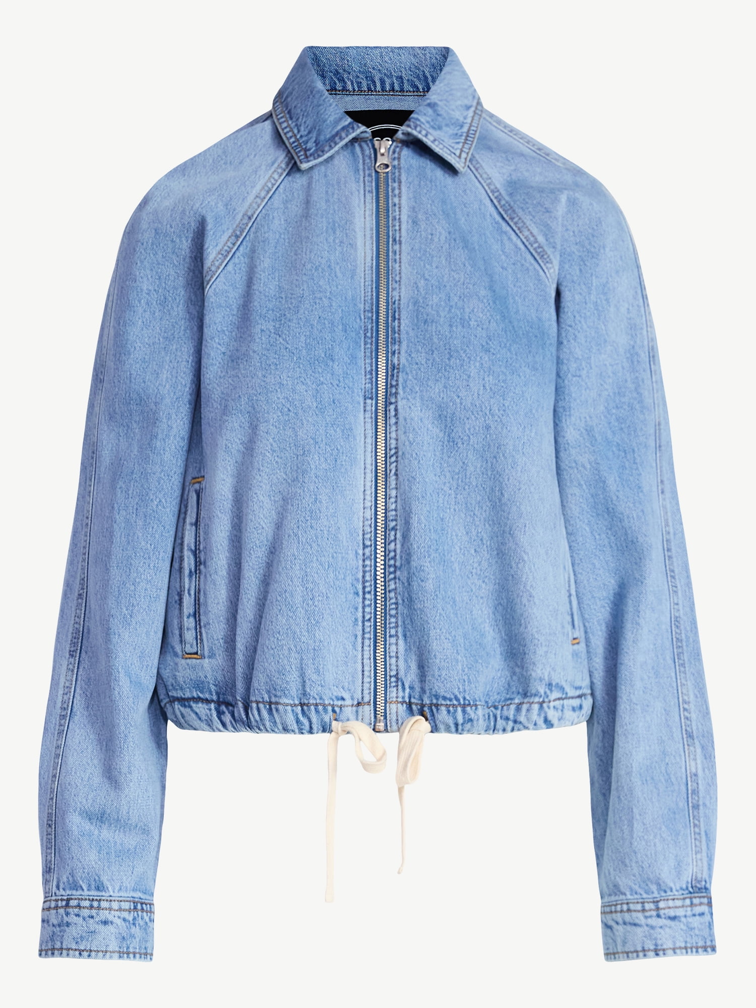 Scoop Women's and Women's Plus Denim Bomber Jacket, Midweight, Sizes XS-4X