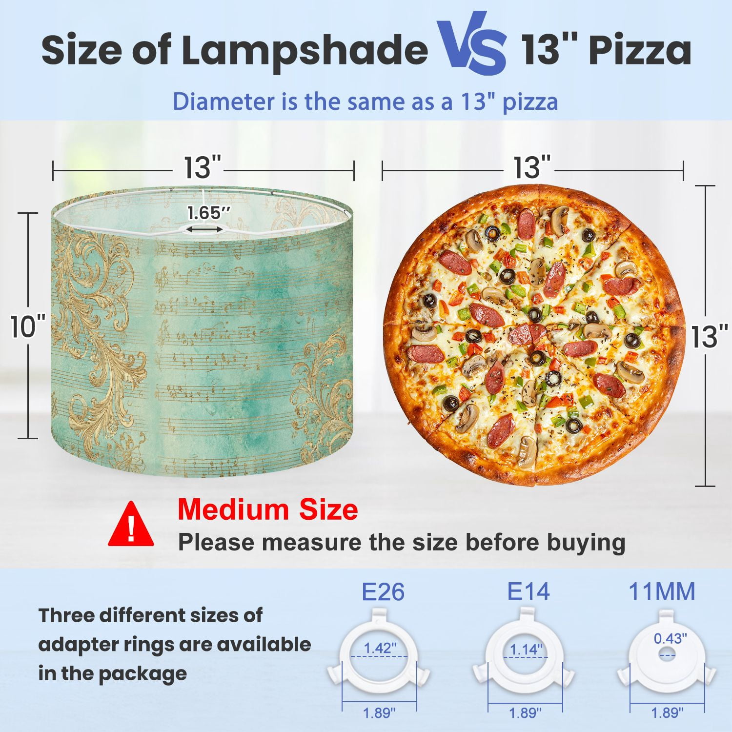 Lampshades 2 Pack Vintage Sheet Music Golden 13"x13"x10" Light Shade for Table Lamps Floor Lamp Shades Lampshade Replacement Easy Assembly