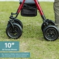 thumbnail image 6 of ELENKER All-Terrain Rollator Walker with 10” Rubber Wheels for Seniors, Red, 6 of 6