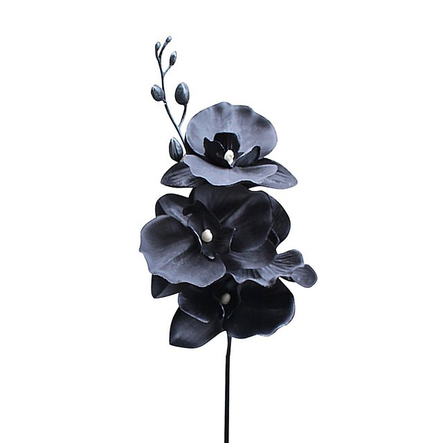 Orquídeas de mariposa artificiales YONGSHENG rama única Phalaenopsis de simulación de seda 38 cm