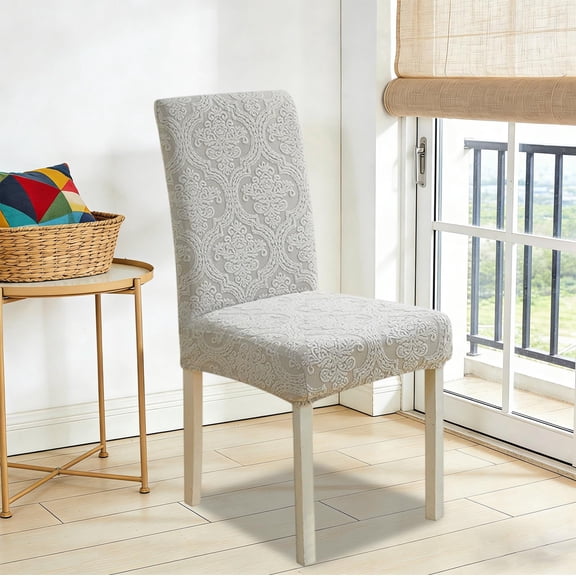 Kbndieu Dining Chair Covers for Dining Chairs, Soft Seat Covers Chairs Protectors for Home Kitchen Party Hotel Restaurant Banquet Decor, Gray