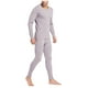 thumbnail image 1 of Conjuntos de ropa interior térmica para hombre, sólidos, finos, cuello redondo, mangas largas, ropa interior y pantalones abrigados, trajes para hombre, camisetas y pantalones de algodón., 1 of 4