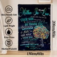 thumbnail image 5 of Mothers Day Birthday Gifts for Mom, Flannel Throw Blanket to My Mom from Daughter Son Soft Blanket Mothers Gift for Sofa Travel Bedding YR001, 5 of 5