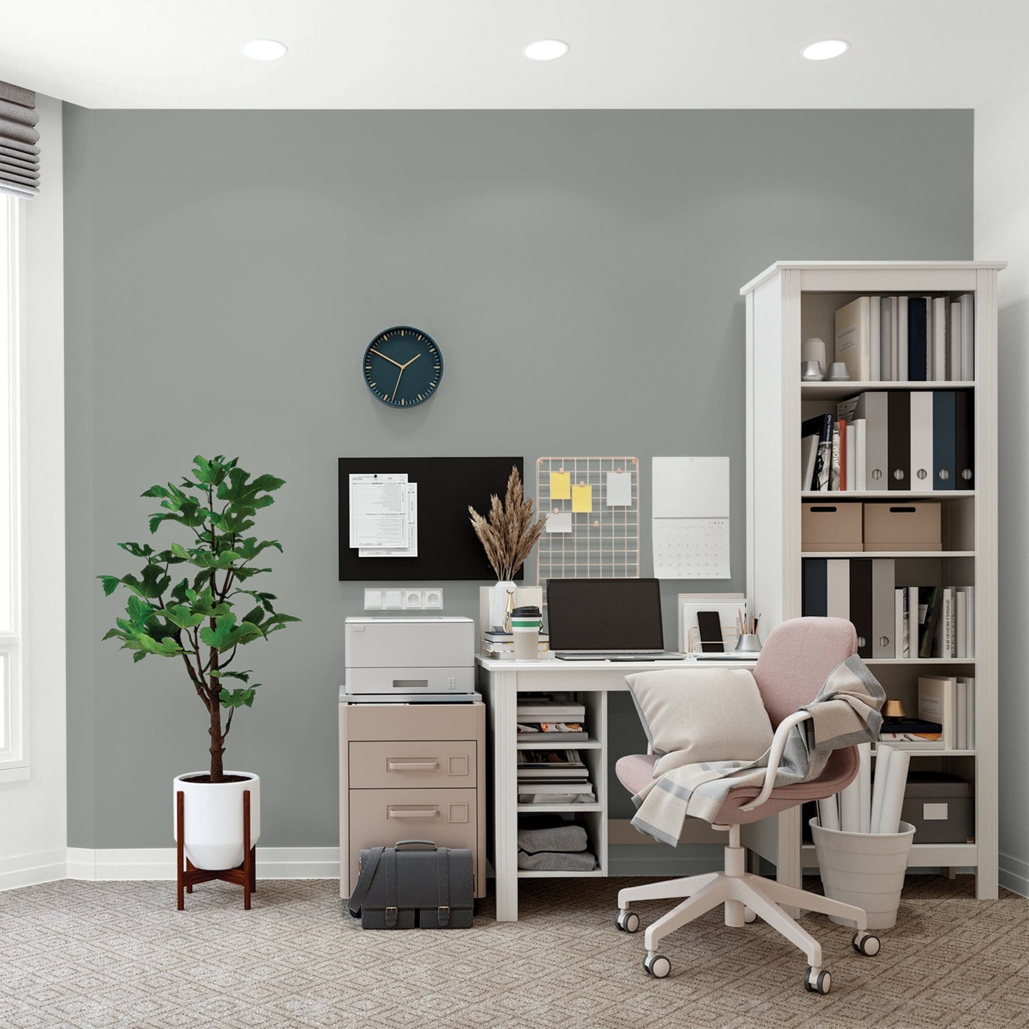 Glidden High Endurance Plus Steel Curtain Flat Interior Paint and Primer, 1 Gallon