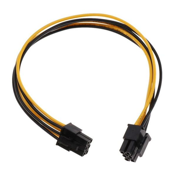 Adaptador de cable de extensión de alimentación,Cable multifunción premium,Accesorio,Piezas PCI E negro de 6 pines macho a 6 pines macho para tarjeta