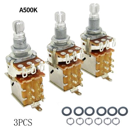 3 Pcs Push Pull Potentiometer Volume Tone Switch Electric Guitar Toggle ...