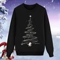 thumbnail image 6 of Linfrsh Christmas Pajamas Family Merry and Bright Shirt Christmas T-Shirts for Family Couple Outfit Tee Christmas Top Parent-Child Long Sleeves Black,6Y, 6 of 7