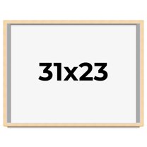 31x23 Frame Beige Real Wood Picture Frame Width 0.75 inches | Interior Frame Depth 0.5 inches |