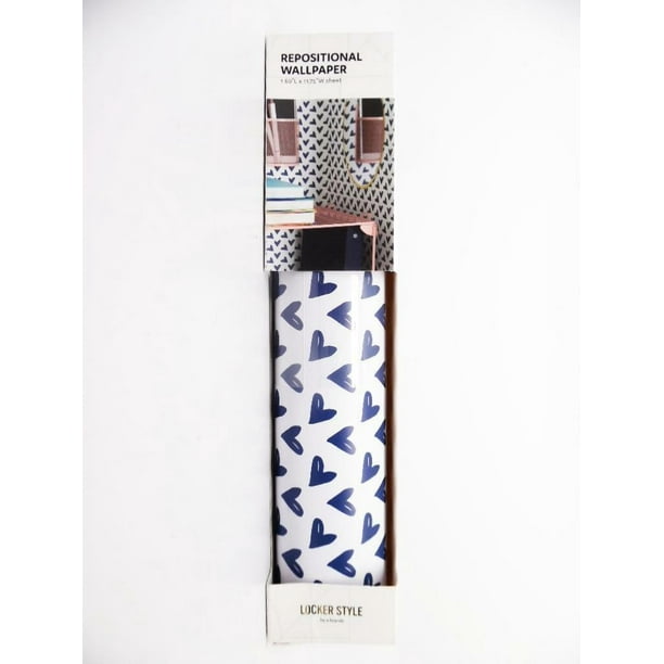 U Brands Locker Style Repositional Peel and Stick Locker Wallpaper Navy