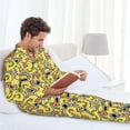 thumbnail image 6 of Honeii Ducks Pattern Mens Pajamas Set,2pcs Men's Lounge Long Sleeve Sleep Shirt and Pajama Bottoms Sleepwear Set,Mens Pjs Sets-Medium, 6 of 7
