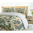 thumbnail image 5 of Ambesonne Eucalyptus Leaves Duvet Cover Set, Blooming Geometry, King, Green Multicolor, 5 of 5