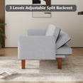 thumbnail image 2 of Bocarali 68.11" Convertible Futon Sofa Bed, Fabric Couch with Adjustable Backrest, 2 of 7