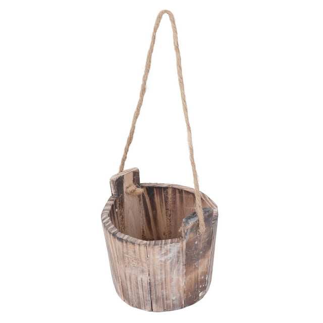 Macetas De Madera Rústicas, Maceta De Cubo De Madera, Resistente A La Intemperie, Estilo Vintage, Transpirable, Para Colgar En La Pared, Decorativa Para Jardín ANGGREK Otros
