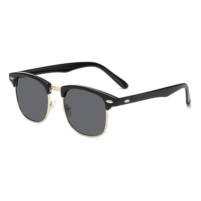 Gafas de sol retro de montura media, protección UV400, ligeras y duraderas, para hombre y mujer