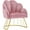 Pink, variant on BarberPub Accent Chair for Living Room Bedroom, Manicure Chair for Nail Tech Salon