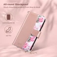 thumbnail image 5 of ULAK Case for iPhone 15 Pro Wallet, Kickstand Folio Flip Leather Phone Case with Cards Holder for Apple iPhone 15 Pro for Women Girls,Rosa Gold Flora, 5 of 10