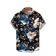 thumbnail image 6 of Stamzod Mens Short Sleeve Shirts Button Down Hawaiian Shirt Casual Summer Shirts Beach Vacation Clothes Dark Blue B XXXXXL, 6 of 6