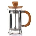 thumbnail image 1 of French Press Coffee Maker, Cafetiere Coffee Plunger 350ml 12oz 1-2 Cup, Small Tea Press Borosilicate Glass With Bamboo Handle, 1 of 1