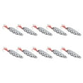 thumbnail image 2 of 10 Uds cucharas señuelos de pesca duros anzuelos salmón Cola Cebos Spinner de pesca Metal Plata, 2 of 8