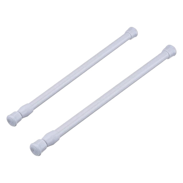 2 Uds Barra de Poste de Cortina de Baño de Tensión de Gasa de Red Telescópica Cargada Por Resorte Soledad tensores de cortinas