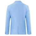 thumbnail image 4 of Jerdar Men's Linen Blazer Jacket Lapel Collar Two Button Single Breasted Solid Color Slim Fit Long Sleeve Spring Summer Casual Business Wedding Lightweight Breathable Sport Coat Top, 4 of 5