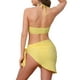 thumbnail image 3 of INSPIRAR CHIC Conjuntos de Bikini de Cuerda Circular para Mujeres de 3 Piezas con Parte Inferior Triangular y Cubierta Lateral de Traje de Baño Color Amarillo Claro, 3 of 5