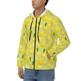 thumbnail image 3 of Naloa Bright Lemons Men’s Hoodies, Zip up Hoodie, Sweatshirts,Hoodies for Men Sizes S-3XL-3X-Large, 3 of 5