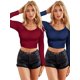 thumbnail image 1 of Set De Dos Blusas Crop Top De Manga Larga Para Mujer Moda UNITALLA, 1 of 5
