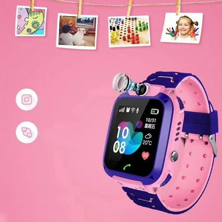 Kids Smart Watch Phone, LBS Tracker Smartwatch for Boys Girls Waterproof Touch Screen Children