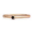 thumbnail image 1 of Solitaire 925 Sterling Silver Rose Vermeil 0.1 Cts Natural Stackable Tiny Women Ring, 1 of 3