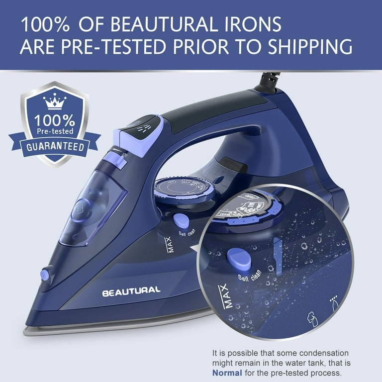 BEAUTURAL 1800 Watt Steam Iron for Clothes with Precision