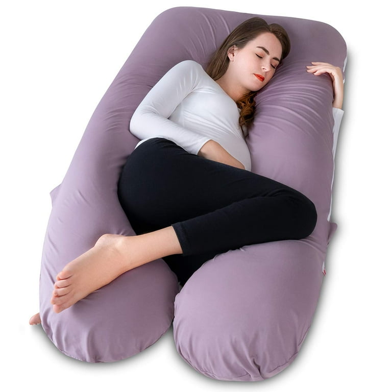 Pregnancy Pillow U Shaped Pregnancy Pillows for Sleeping Cooling Pregnancy Pillow 60 u2018 Maternity Pillow for Pregnant Women with Jersey Cover Purple Walmart