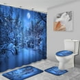 thumbnail image 7 of 4 Pcs Christmas Star Shower Curtain Sets with Rugs for Bathroom Decor,Sky Night Bathroom Shower Curtain Sets,Twinkle Bathroom Sets with Shower Curtain and Rugs, 7 of 7