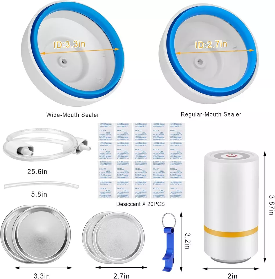 CIRCLE- Mason Jar Vacuum Sealer Kit For Foodsaver Food Saver Jar Sealer Pump Can Opener