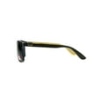 thumbnail image 3 of Mens Bamboo Wood Arm Plastic Horn Rim Hipster Sunglasses Slate Black, 3 of 4