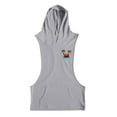 thumbnail image 7 of Taqqpue Men's Workout Hooded Tank Tops Solid Color Sleeveless Gym Hoodies Bodybuilding Muscle Cut Off T-Shirts Hawaii Beach Vacation, 7 of 7