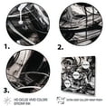 thumbnail image 3 of Designart "Black And Graffiti Of Marble III" Abstract Marble Wall Art For Kitchen, 3 of 5