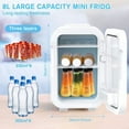 thumbnail image 5 of Clearance! Mini Fridge 8L Portable Beauty Makeup Skincare Fridge Cosmetic LED Mirror Refrigerator with 3pcs Makeup Sponge, 5 of 10